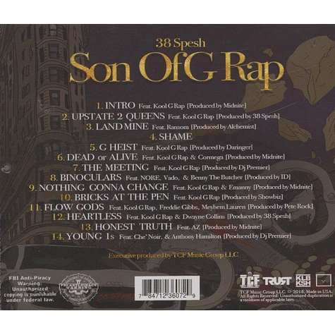 Kool G Rap & 38 Spesh - Son Of G Rap