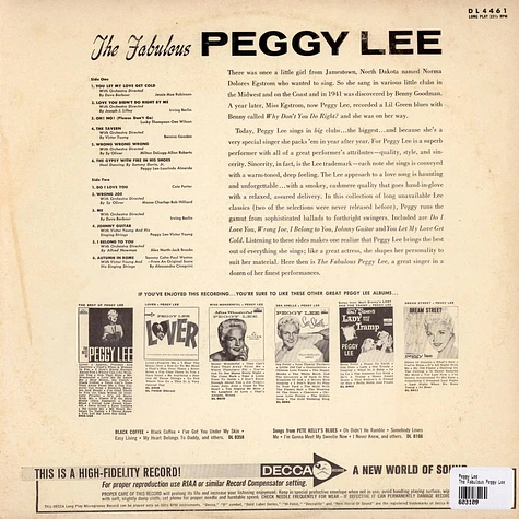 Peggy Lee - The Fabulous Peggy Lee