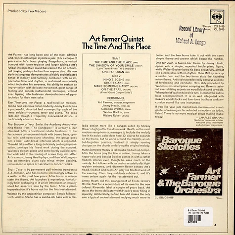 Art Farmer Quintet - The Time And The Place