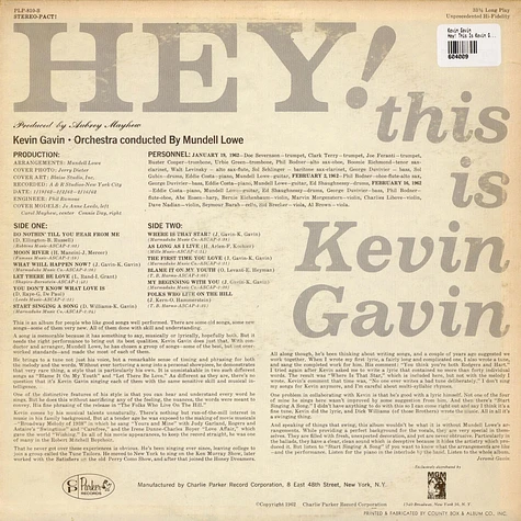 Kevin Gavin - Hey! This Is Kevin Gavin