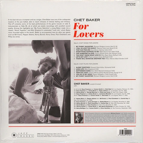 Chet Baker - For Lovers Gatefold Sleeve Edition
