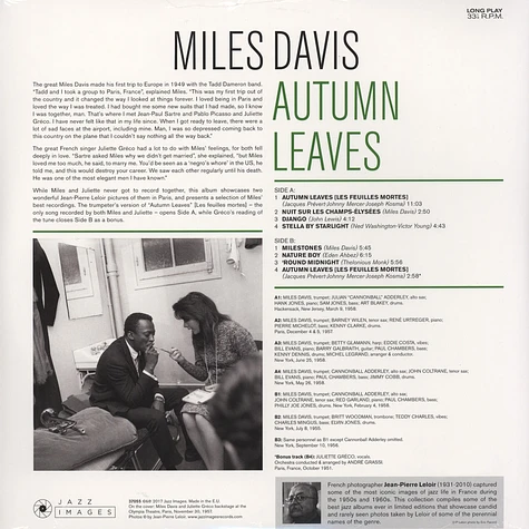 Miles Davis - Autumn Leaves Gatefold Sleeve Edition