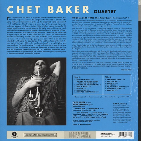 Chet Baker Quartet - Chet Baker Quartet Collector's Edition