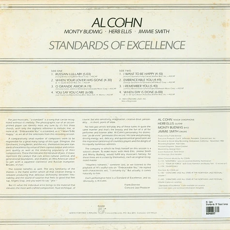 Al Cohn - Standards Of Excellence