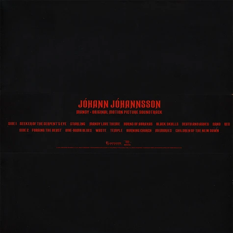 Jóhann Jóhannsson - OST Mandy Black Vinyl Edition
