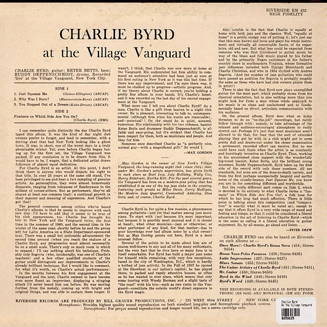 Charlie Byrd - At The Village Vanguard