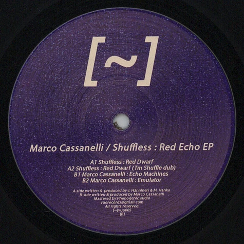 Marco Cassanelli & Shuffless - Red Echo EP