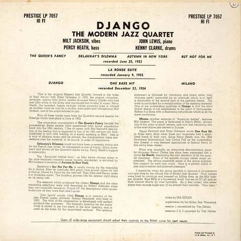 The Modern Jazz Quartet - Django