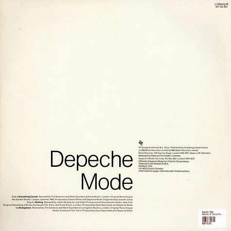 Depeche Mode - Remixes Of Everything Counts, Nothing And Strangelove