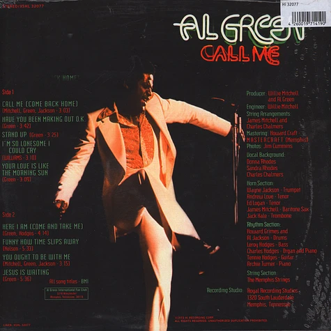 Al Green - Call Me Audiophile Pressing