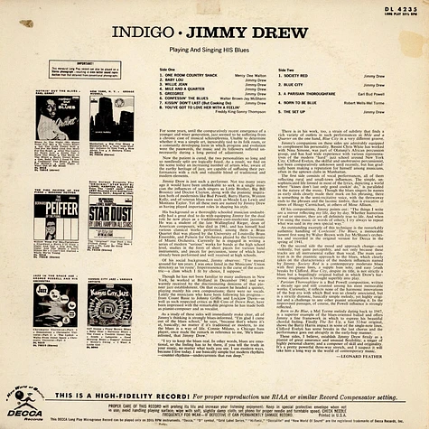 Jimmy Drew - Indigo