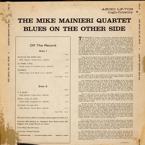 The Mike Mainieri Quartet - Blues On The Other Side
