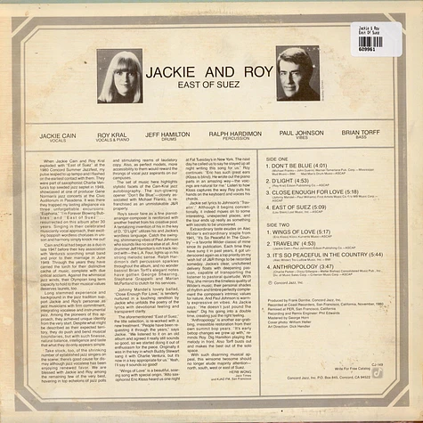 Jackie & Roy - East Of Suez