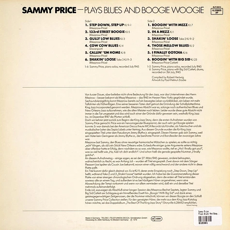 Sammy Price - Plays Blues And Boogie Woogie