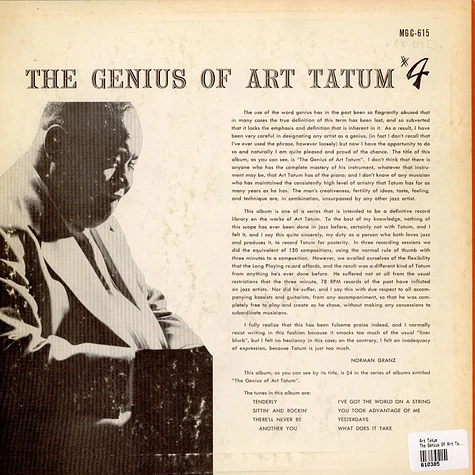 Art Tatum - The Genius Of Art Tatum #4