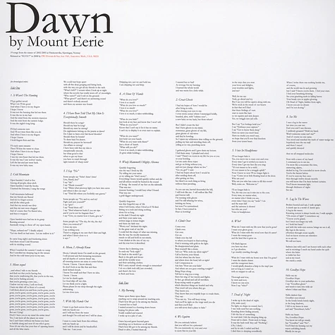 Mount Eerie - Dawn White Vinyl Edition