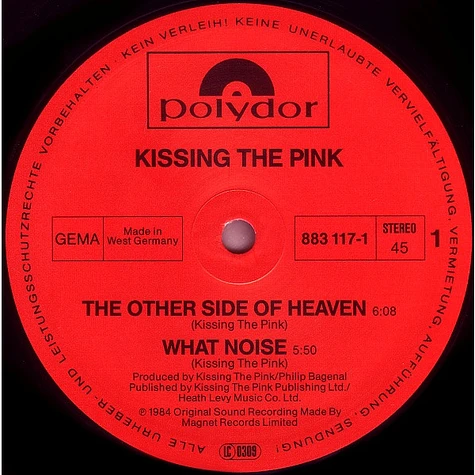 Kissing The Pink - The Other Side Of Heaven
