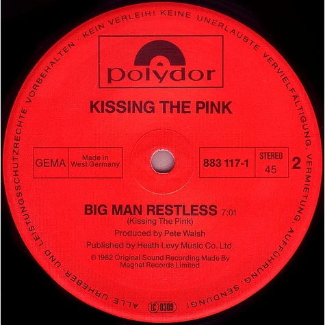 Kissing The Pink - The Other Side Of Heaven