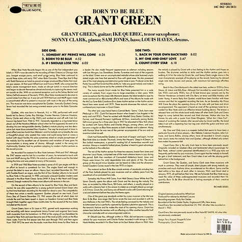 Grant Green - Born To Be Blue