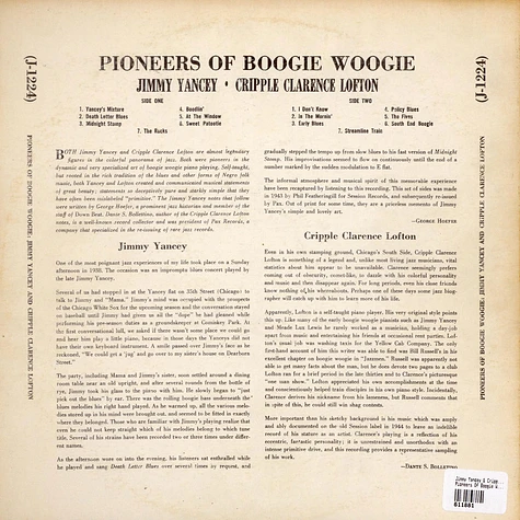 Jimmy Yancey / Cripple Clarence Lofton - Pioneers Of Boogie Woogie