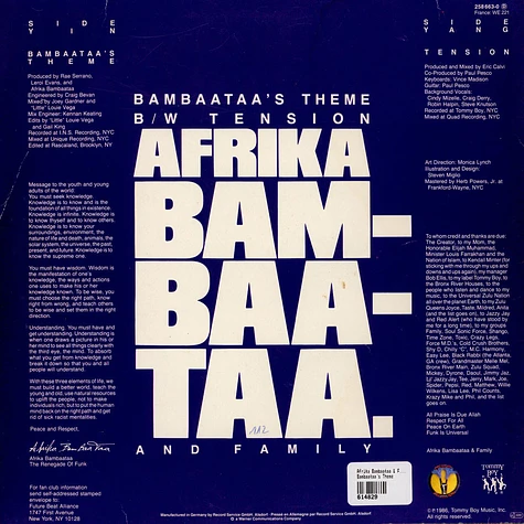Afrika Bambaataa & Family - Bambaataa's Theme