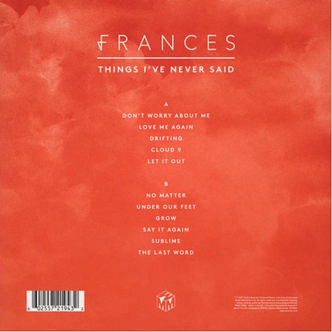 Frances - Things I've Never Said