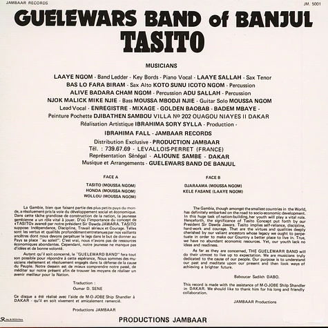 Guelewars Band Of Banjul - Tasito