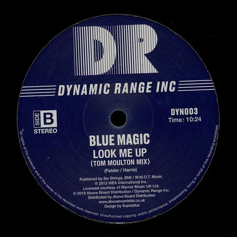 Blue Magic - Welcome To The Club / Look Me Up Tom Moulton Remix