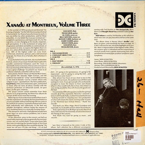 Xanadu - Xanadu At Montreux Volume Three