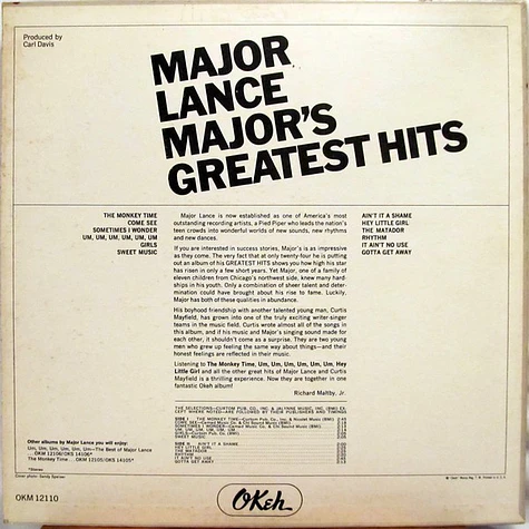 Major Lance - Major's Greatest Hits