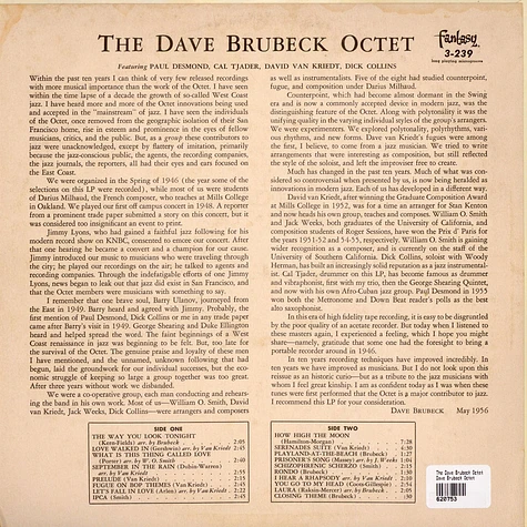 The Dave Brubeck Octet - Dave Brubeck Octet