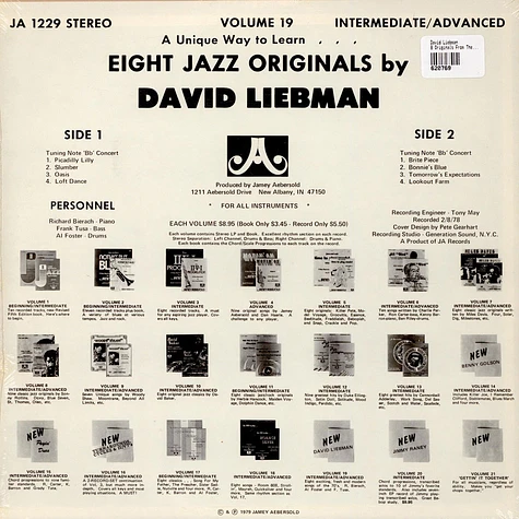 David Liebman - 8 Originals From The Seventies