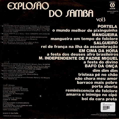 Conjunto Explosão Do Samba - Explosão Do Samba Vol. 3