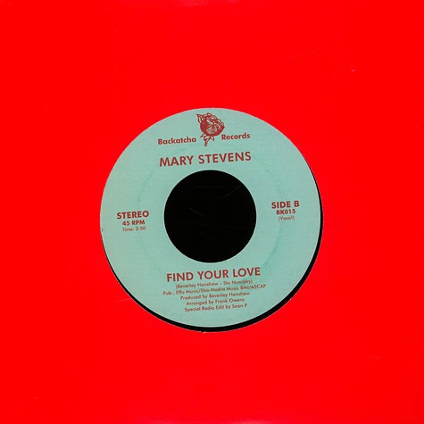 Mary Stevens - Find Your Love Remix / Original