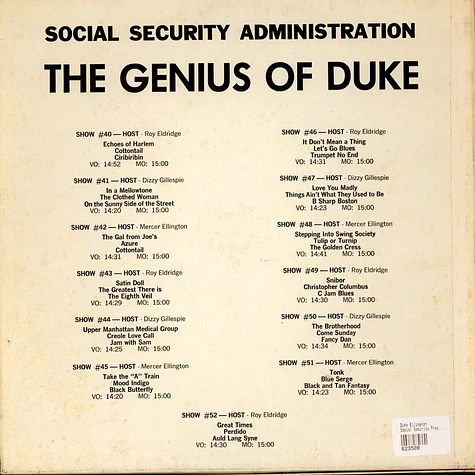 Duke Ellington - Social Security Presents: The Genius Of Duke (A Tribute To Duke Ellington)