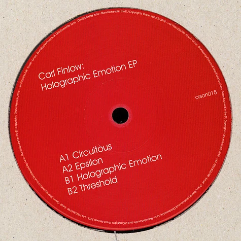 Carl Finlow - Holographic Emotion EP