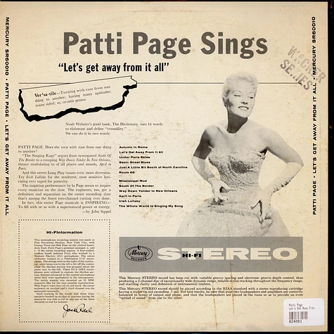 Patti Page - Let's Get Away From It All