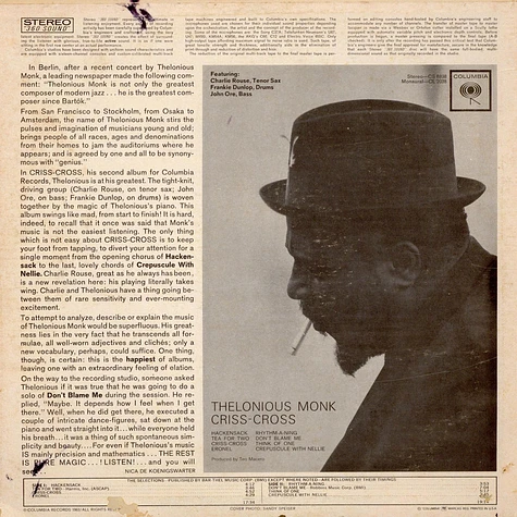 Thelonious Monk - Criss-Cross