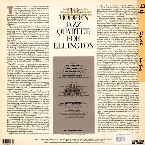 The Modern Jazz Quartet - For Ellington