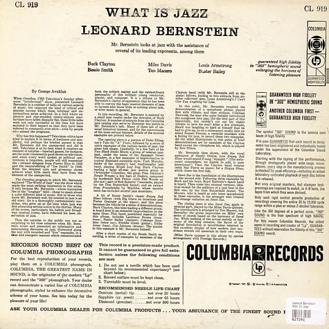 Leonard Bernstein - What Is Jazz