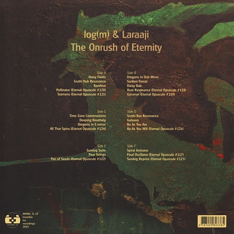 Log(m) & Laraaji - The Onrush Of Eternity Black Vinyl Edition