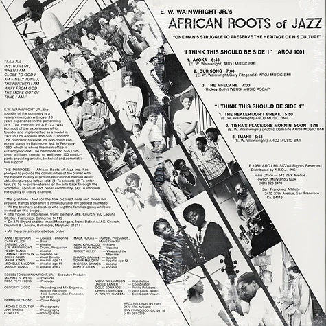 E.W. Wainwright Jr. - African Roots Of Jazz