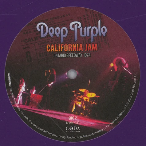 Deep Purple - California Jam With Turntable Mat