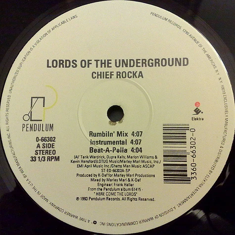 Lords Of The Underground - Chief Rocka
