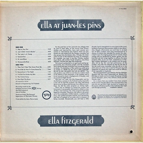 Ella Fitzgerald - Ella At Juan-Les-Pins
