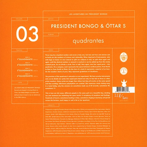 President Bongo & Ottar Saemundsen - Quadrantes