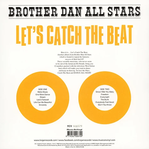 Brother Dan All Stars - Let's Catch The Beat Colored Vinyl Edition