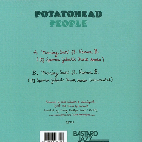 Potatohead People Morning Sun DJ Spinna Remixes Vinyl 7