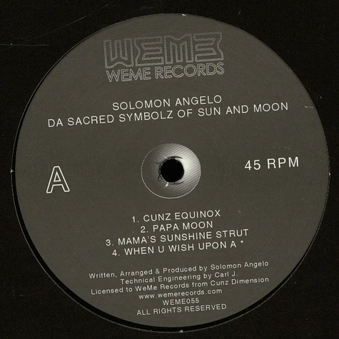 Solomon Angelo - Da Sacred Symbols Of Sun And Moon