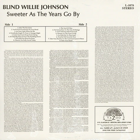 Blind Willie Johnson - Sweeter As The Years Go By